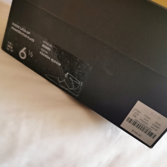 NWOT J.crew Lace-up Pointed-Toe Flats - Picture 5 of 5